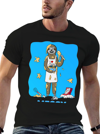 I Love Mommy Sloth Baker T-Shirt