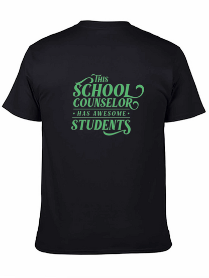 School Counselor Awesome Students Black T-Shirt
