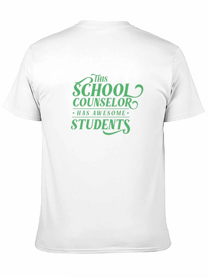 School Counselor Awesome Students Black T-Shirt