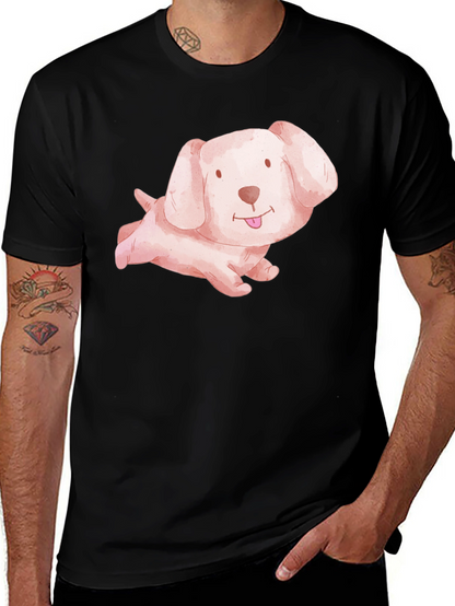 Cute Puppy Dog Black T-Shirt
