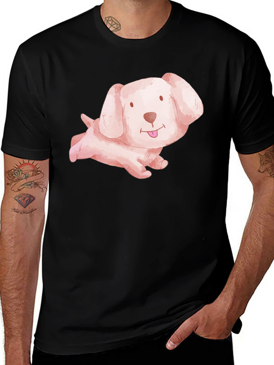 Cute Puppy Dog Black T-Shirt