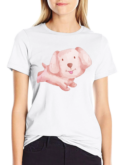 Cute Puppy Dog Black T-Shirt