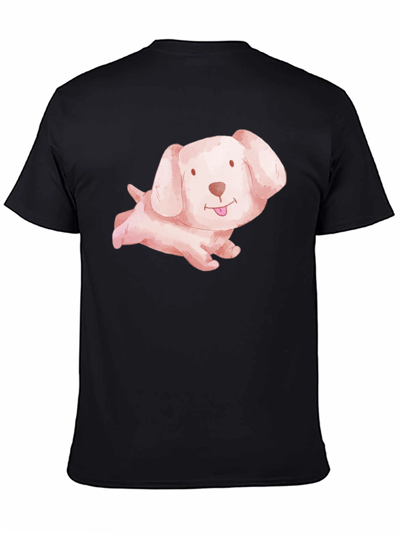 Cute Puppy Dog Black T-Shirt