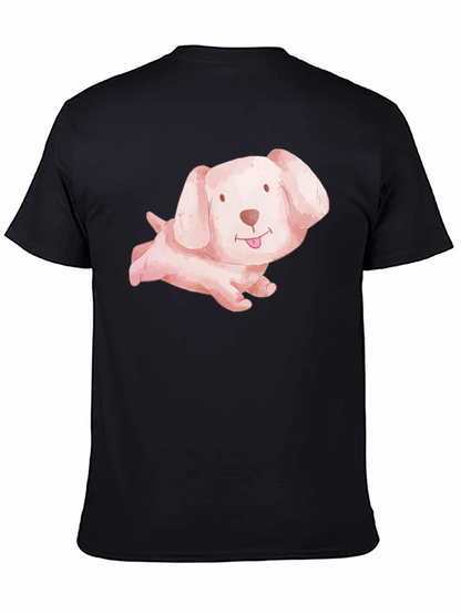 Cute Puppy Dog Black T-Shirt