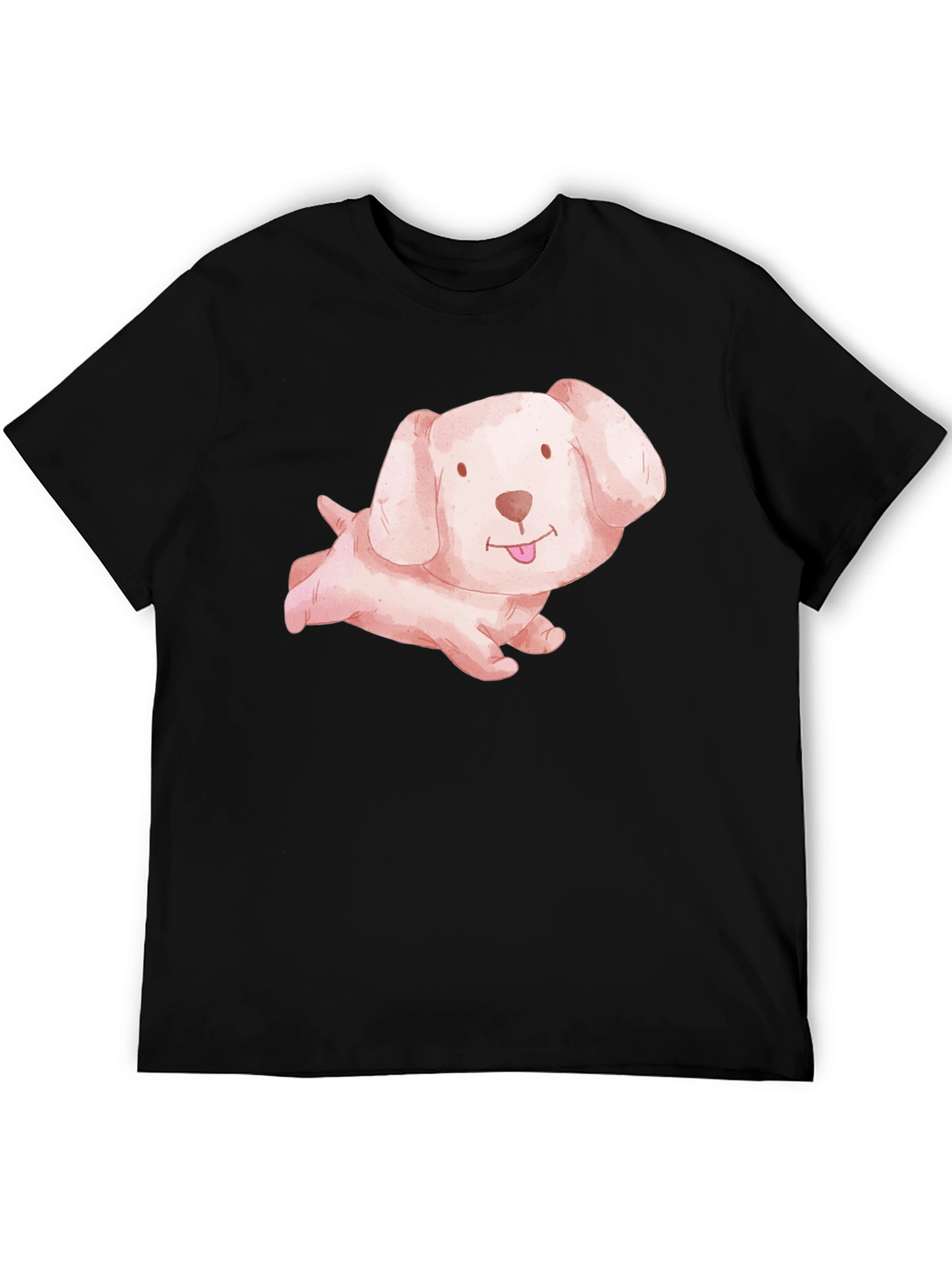 Cute Puppy Dog Black T-Shirt