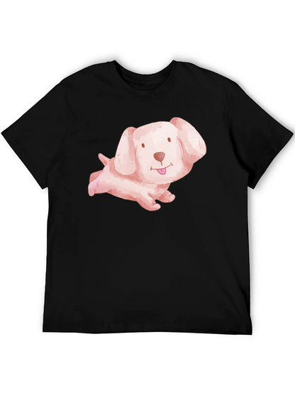 Cute Puppy Dog Black T-Shirt