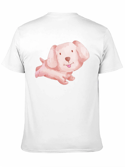 Cute Puppy Dog Black T-Shirt