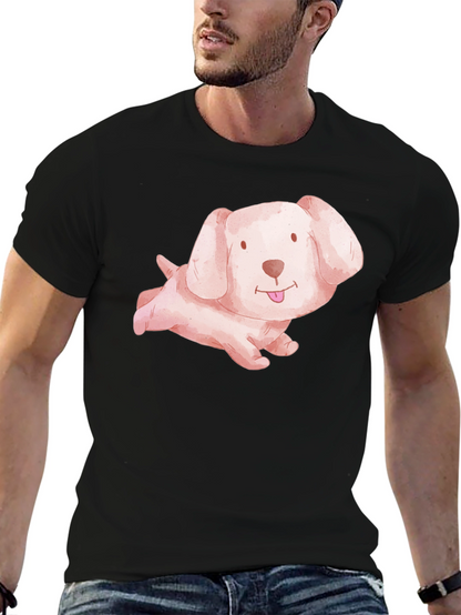 Cute Puppy Dog Black T-Shirt