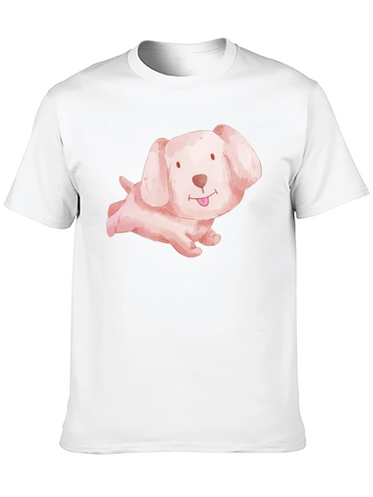 Cute Puppy Dog Black T-Shirt