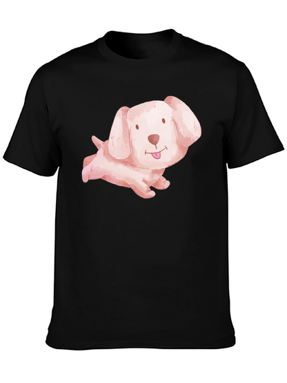 Cute Puppy Dog Black T-Shirt
