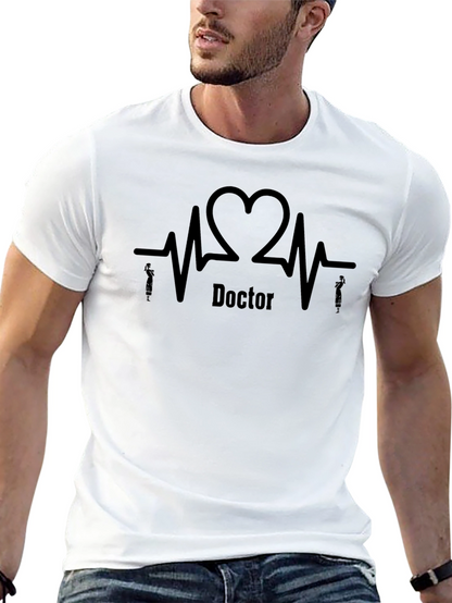 Doctor Heartbeat Graphic T-Shirt - Black