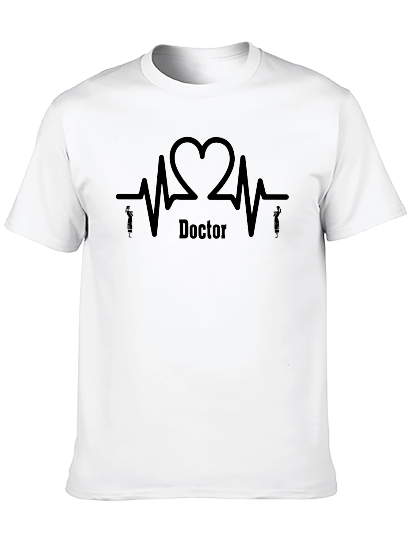 Doctor Heartbeat Graphic T-Shirt - Black