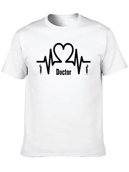 Doctor Heartbeat Graphic T-Shirt - Black