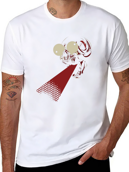 Laser Skull Graphic T-Shirt - Bold Black Tee