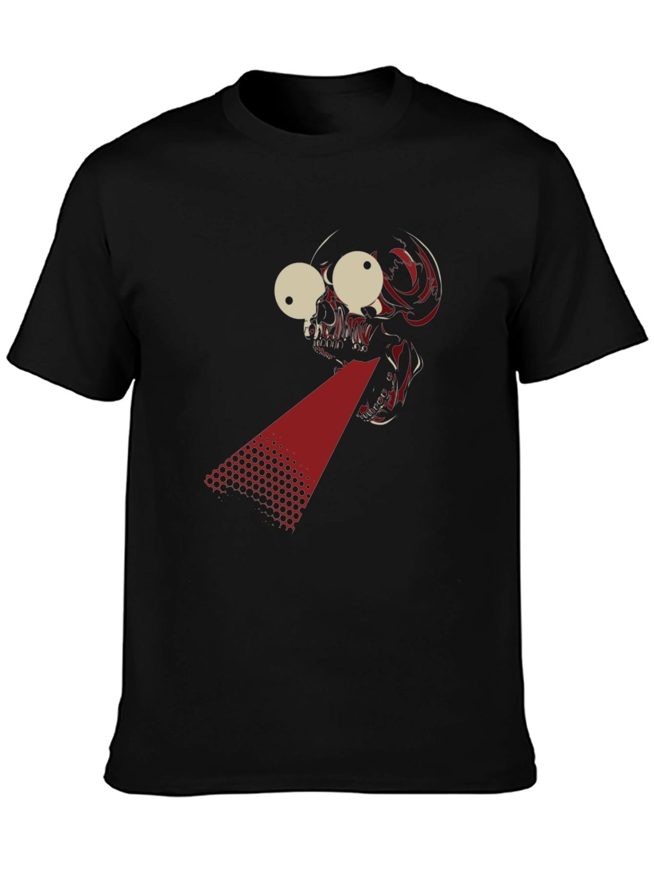 Laser Skull Graphic T-Shirt - Bold Black Tee