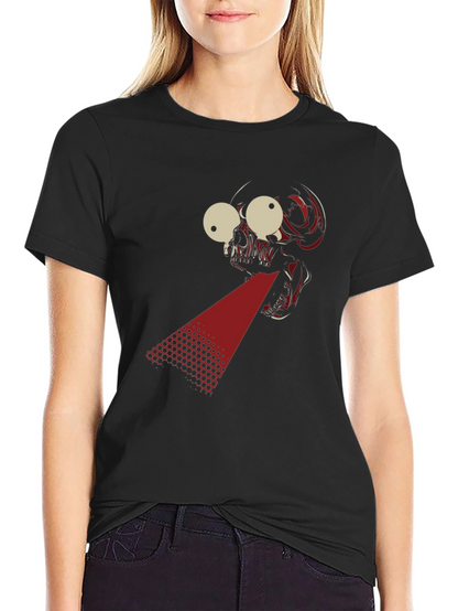 Laser Skull Graphic T-Shirt - Bold Black Tee