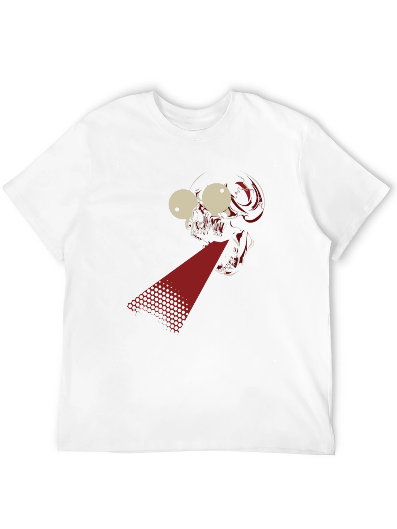 Laser Skull Graphic T-Shirt - Bold Black Tee