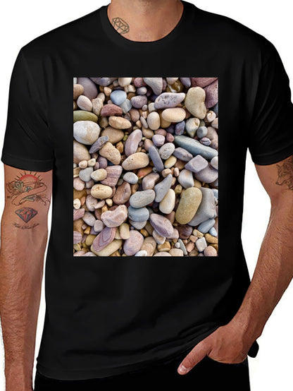 Rocky Beach T-Shirt - Coastal Stone Design