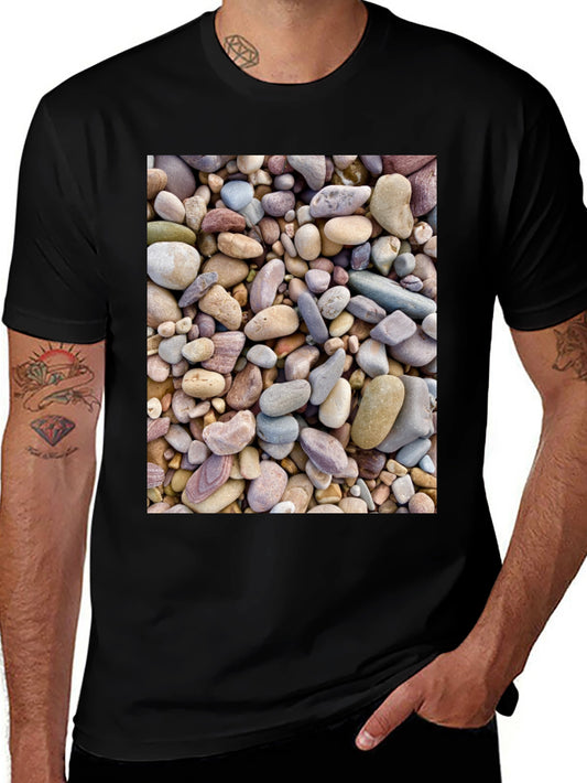 Rocky Beach T-Shirt - Coastal Stone Design