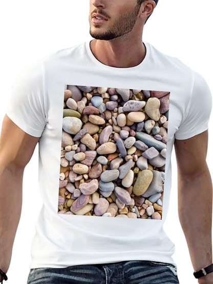 Rocky Beach T-Shirt - Coastal Stone Design