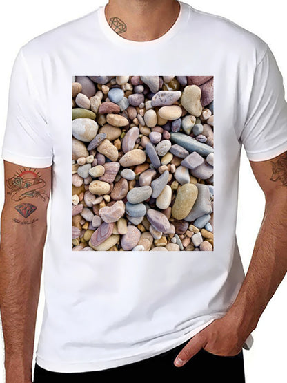 Rocky Beach T-Shirt - Coastal Stone Design