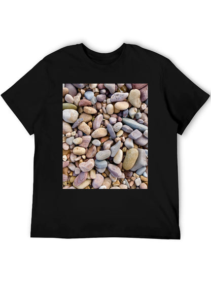 Rocky Beach T-Shirt - Coastal Stone Design