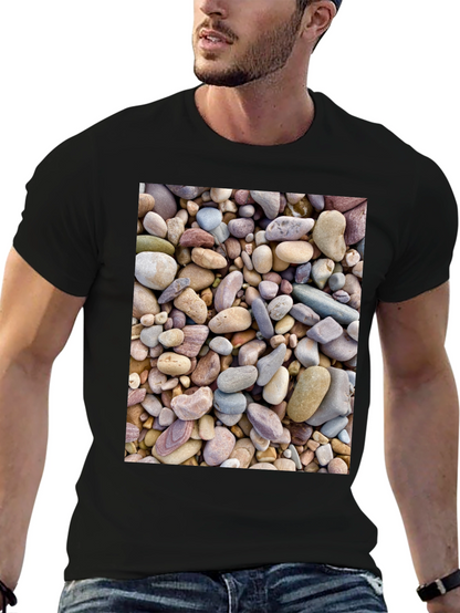 Rocky Beach T-Shirt - Coastal Stone Design
