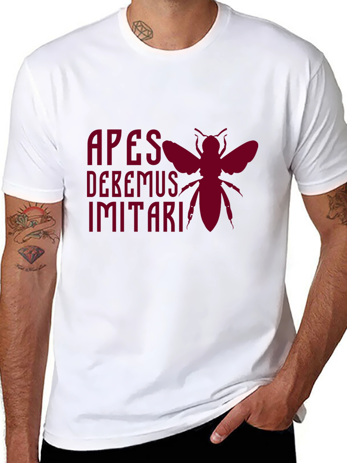 Apes Debemus Imitari Bee Graphic T-Shirt