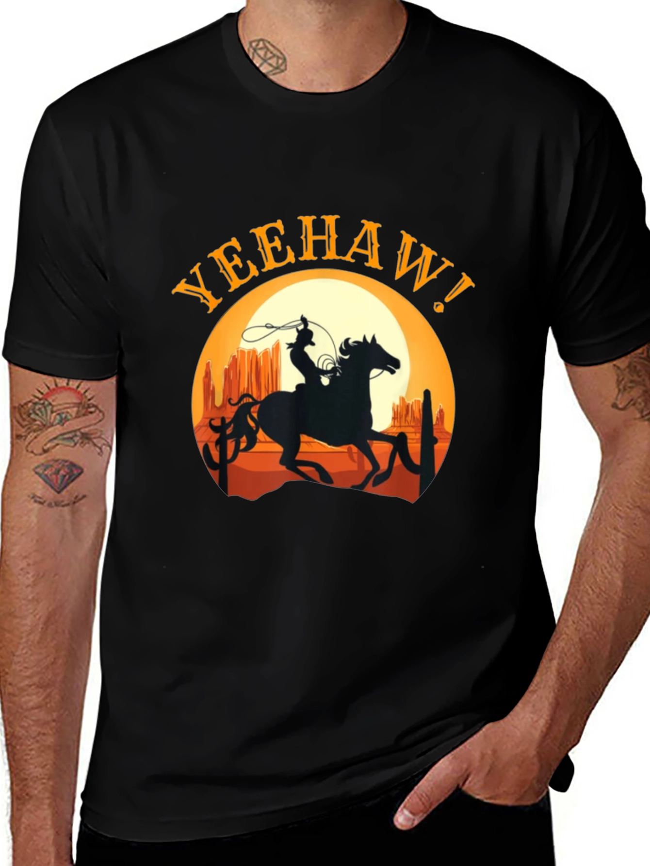Yeehaw Cowboy Graphic Tee - Western Style T-Shirt
