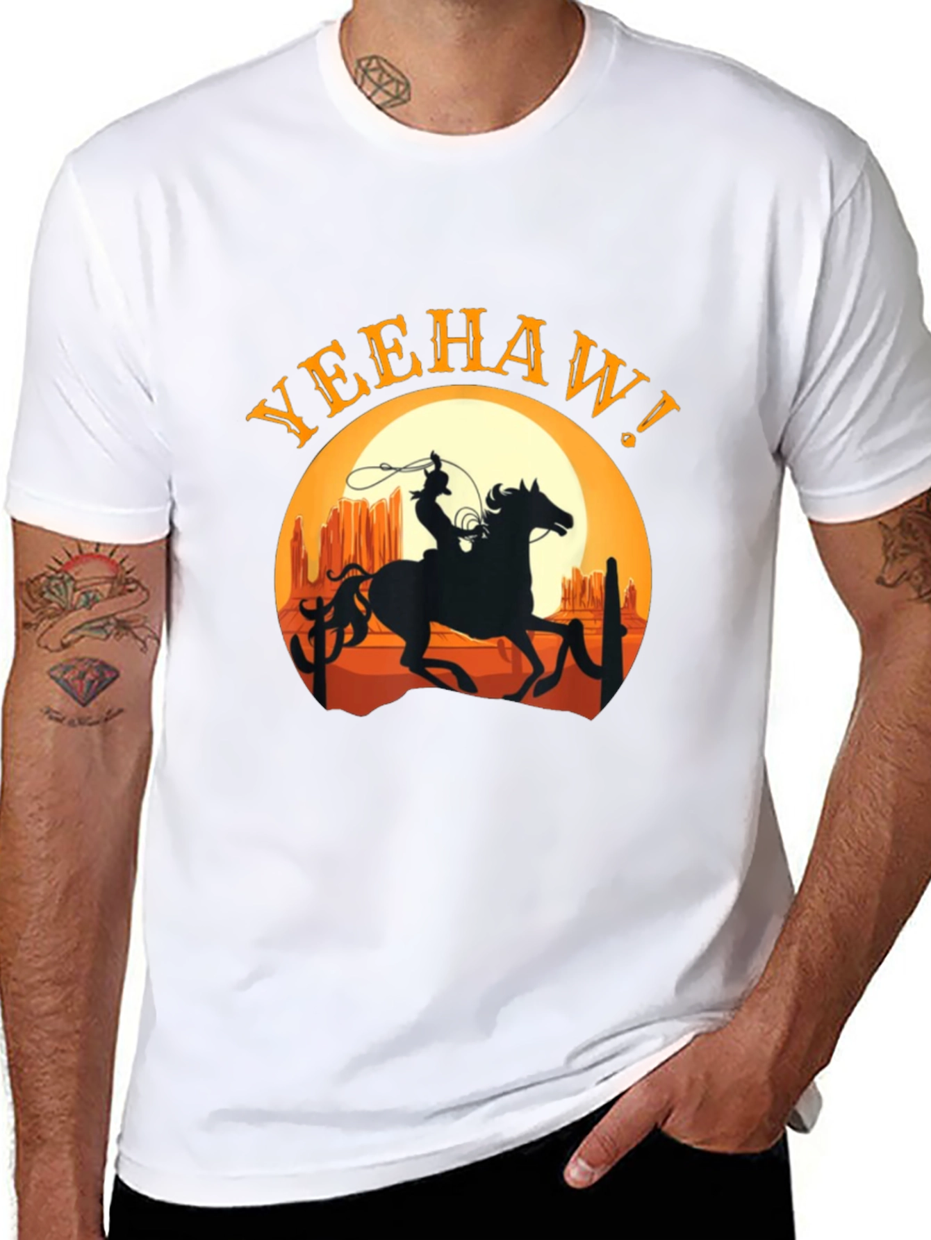 Yeehaw Cowboy Graphic Tee - Western Style T-Shirt