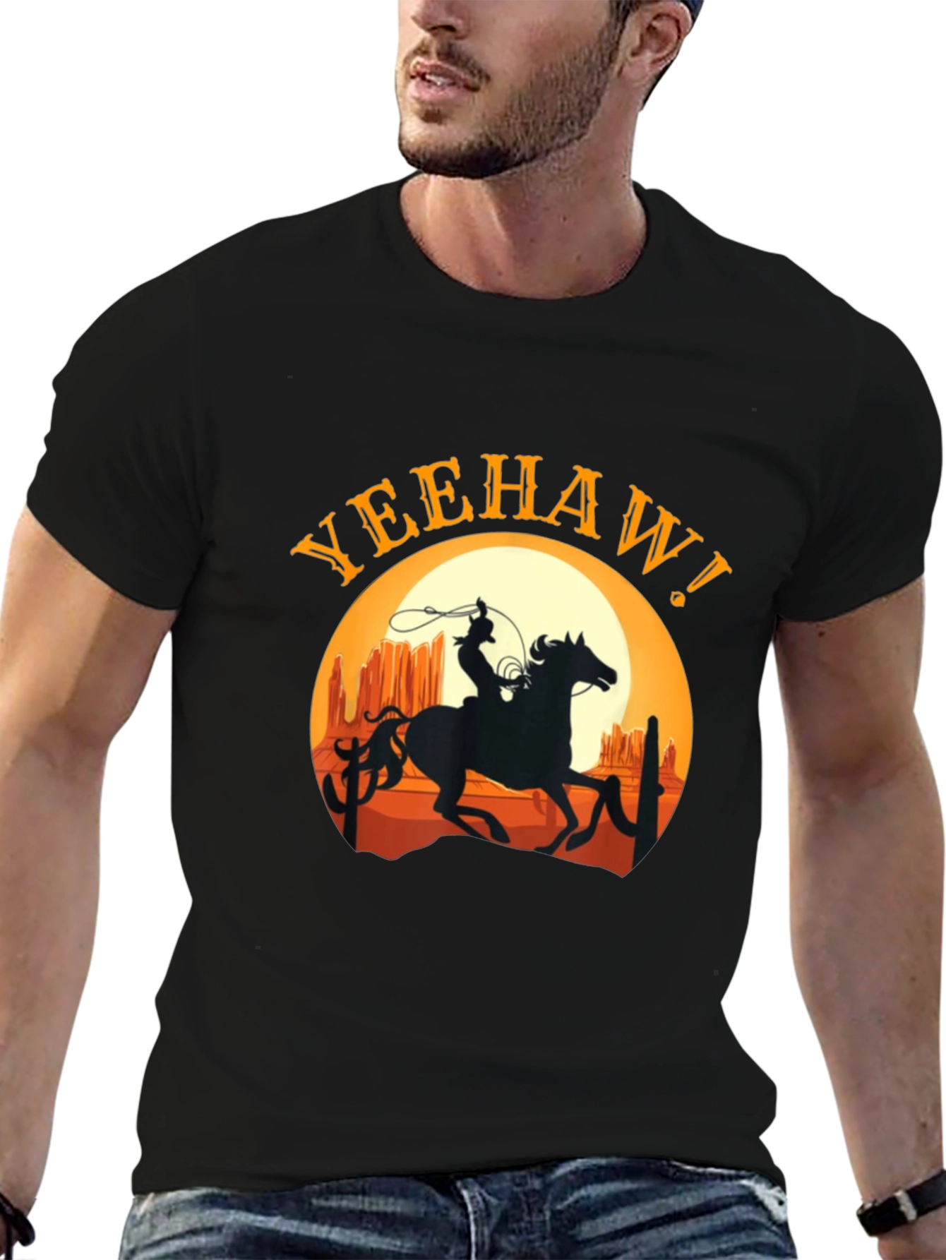 Yeehaw Cowboy Graphic Tee - Western Style T-Shirt