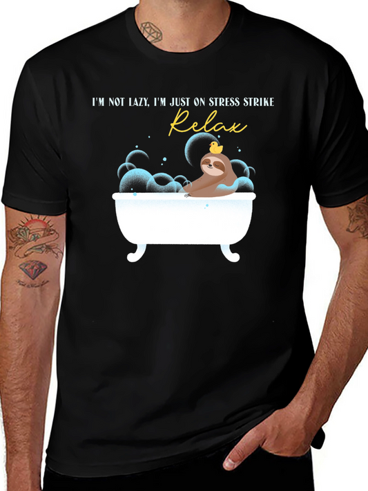 Relax Stress Strike Sloth Graphic T-Shirt