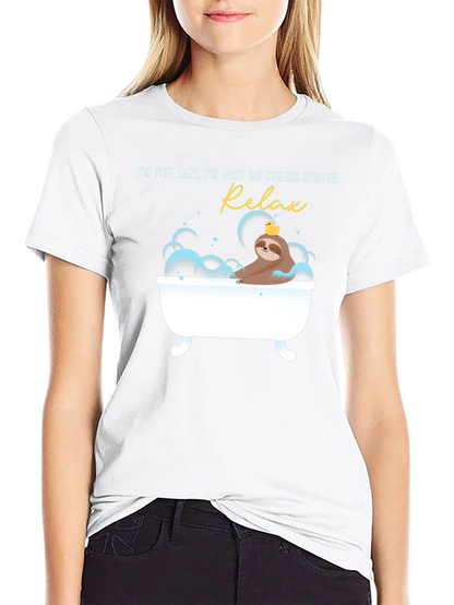 Relax Stress Strike Sloth Graphic T-Shirt