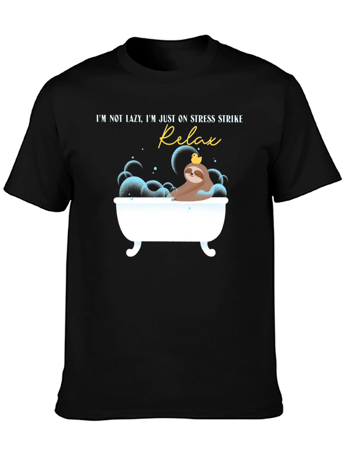 Relax Stress Strike Sloth Graphic T-Shirt
