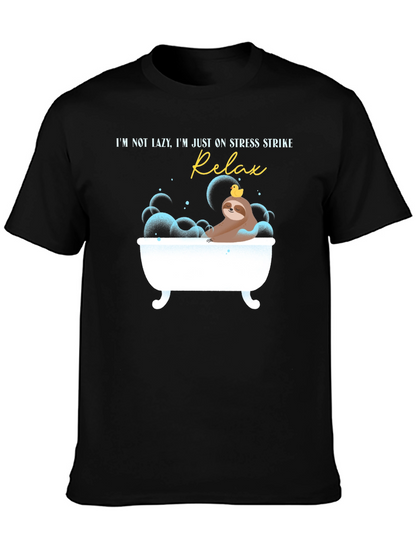 Relax Stress Strike Sloth Graphic T-Shirt