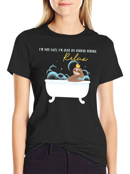 Relax Stress Strike Sloth Graphic T-Shirt