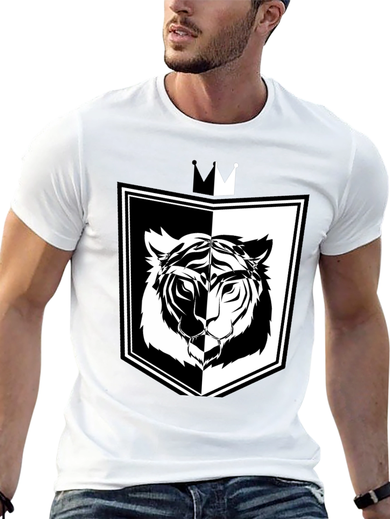 Tiger Shield Graphic Tee - Black