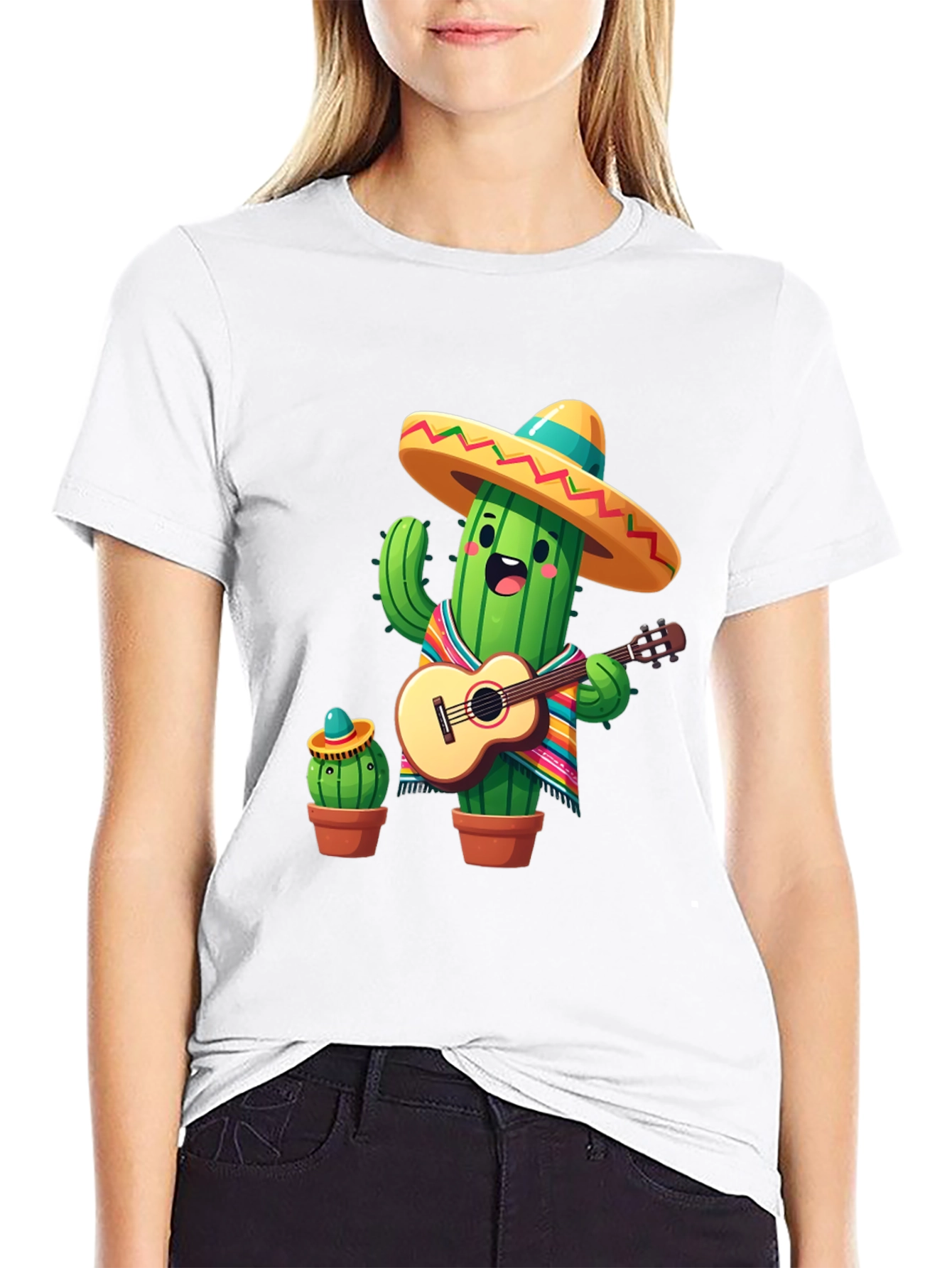 Cactus Mariachi Graphic Tee - Playful Design