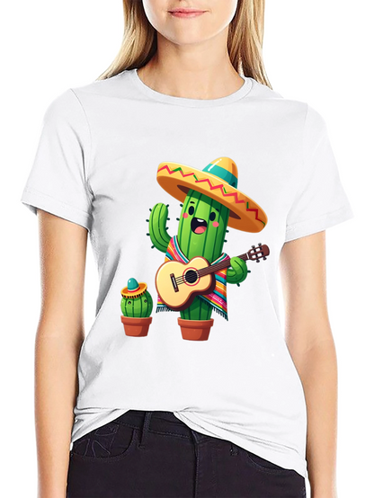 Cactus Mariachi Graphic Tee - Playful Design