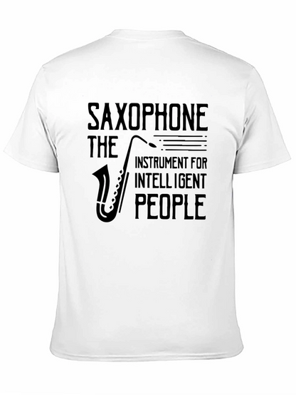 Saxophone Intelligent People Graphic Tee - Black