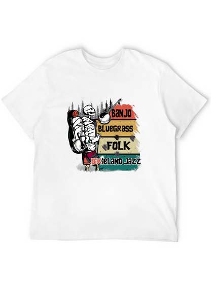 Banjo Skeleton Music T-Shirt