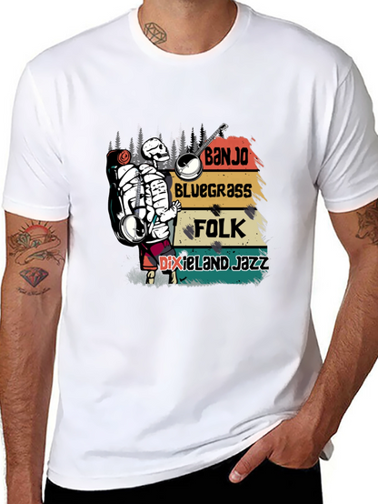 Banjo Skeleton Music T-Shirt