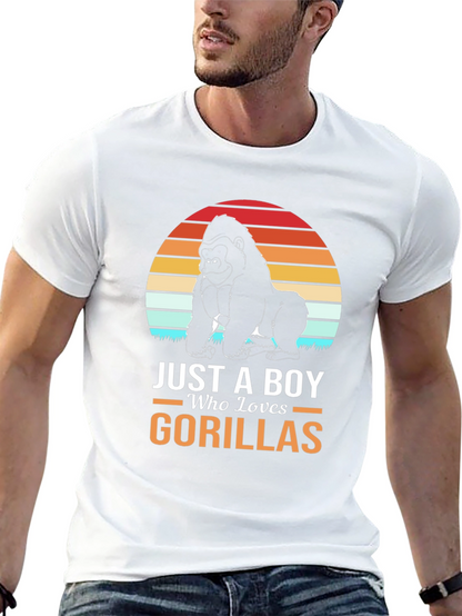 Just A Boy Who Loves Gorillas T-Shirt