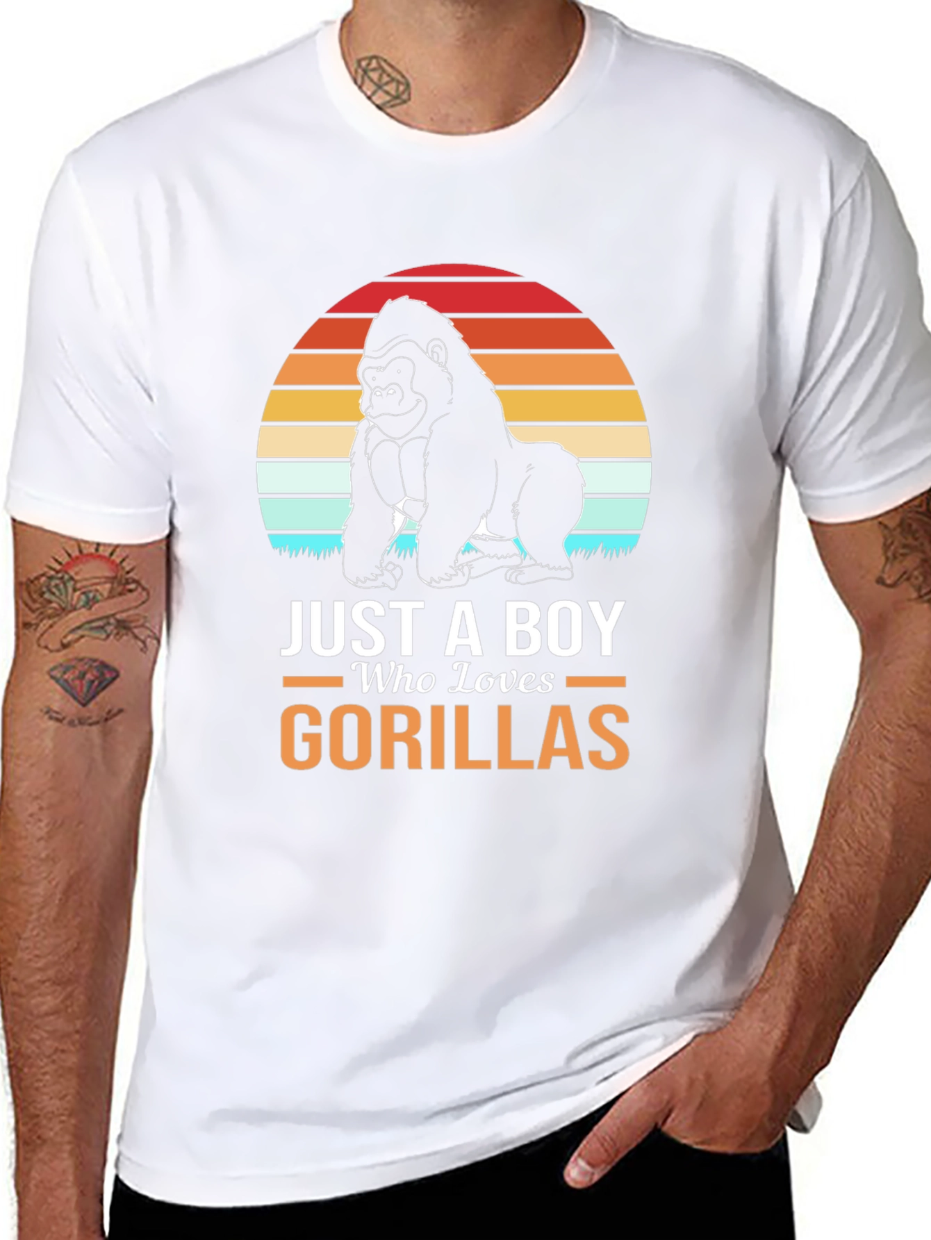 Just A Boy Who Loves Gorillas T-Shirt