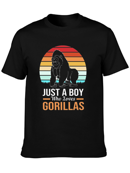Just A Boy Who Loves Gorillas T-Shirt