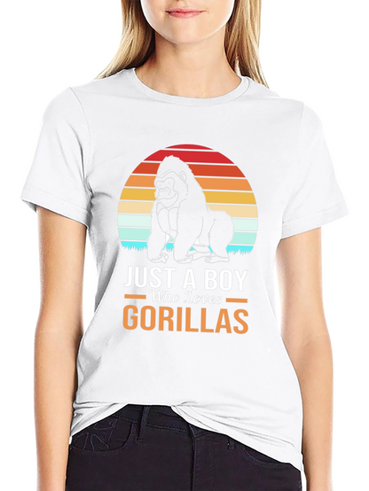 Just A Boy Who Loves Gorillas T-Shirt