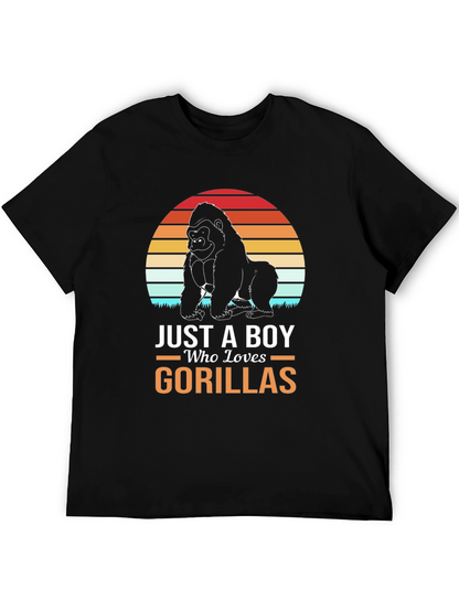 Just A Boy Who Loves Gorillas T-Shirt