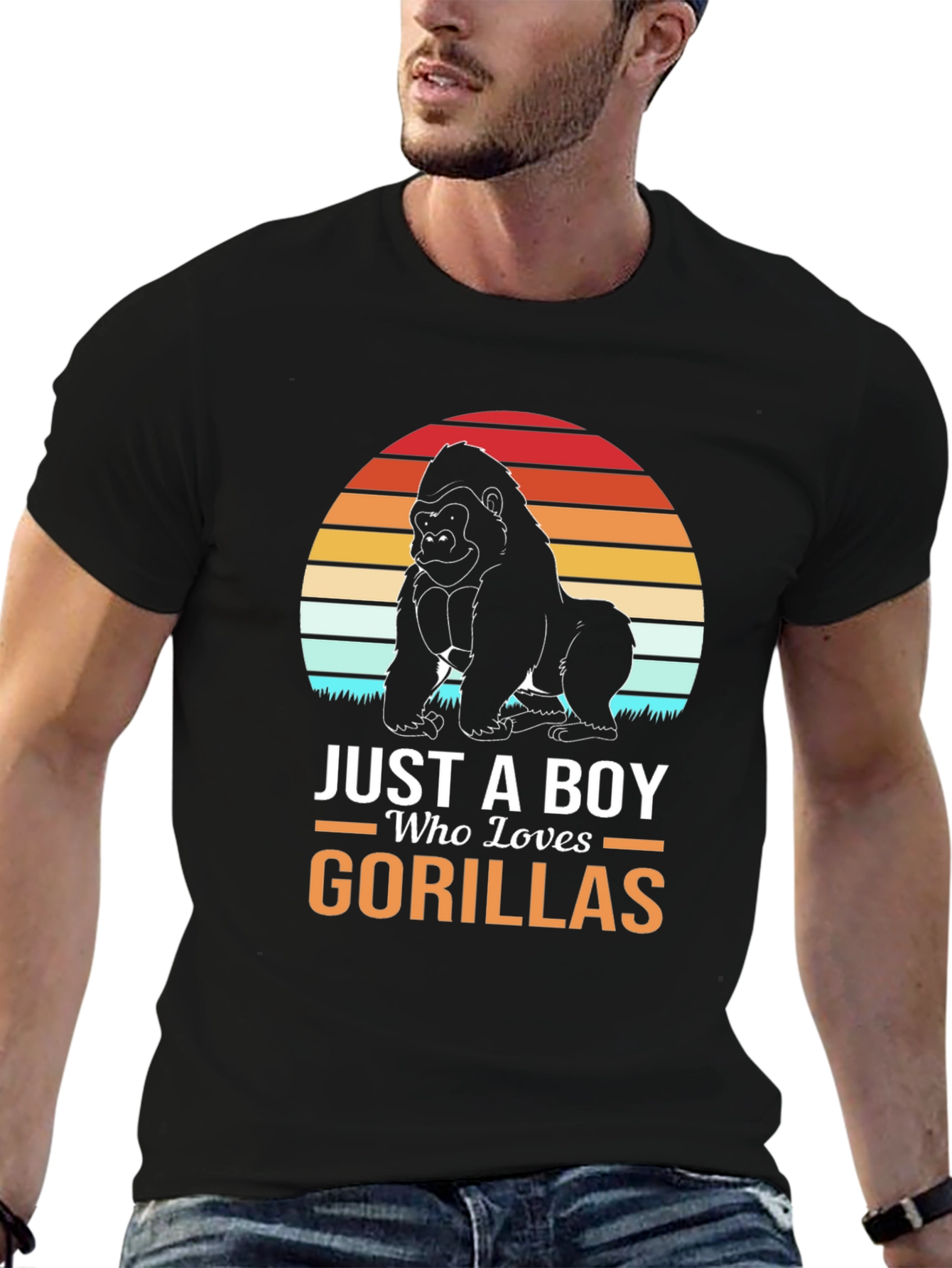 Just A Boy Who Loves Gorillas T-Shirt