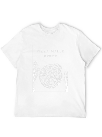 Pizza Maker Graphic T-Shirt - Casual Crew Neck Tee