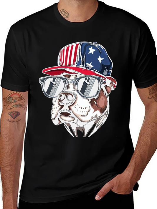 Patriotic Bulldog T-Shirt - USA Pride